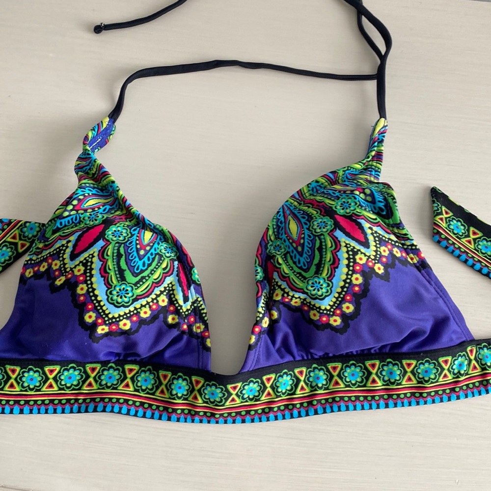Colourful bikini top